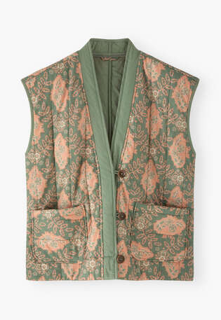 Printed gilet, Bay beach, webstill