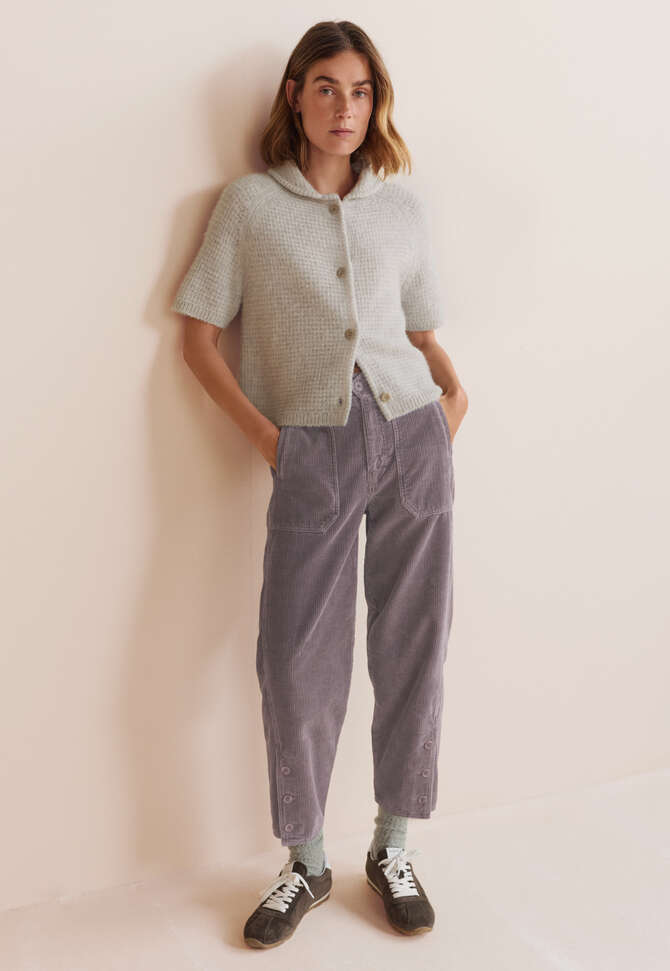 Relaxed carrot-fit cords, Grape, completeTheLook