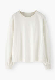 Slub sweatshirt, Off-white, webstill