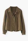 Cropped jacket, Olive, webstill