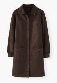Garment-dyed dress, Dark chocolate, webstill