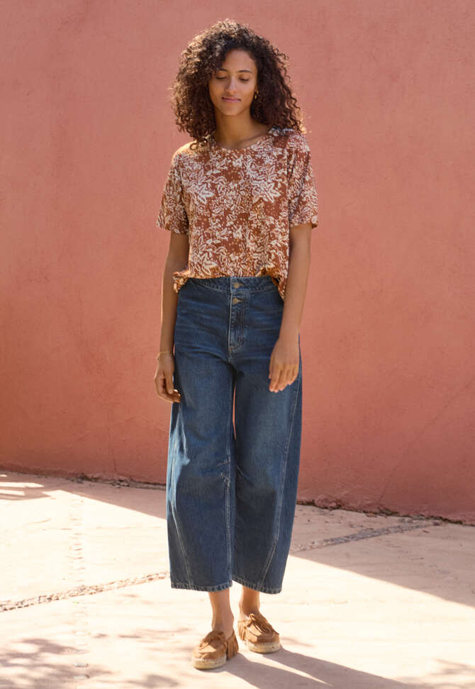 Printed T-shirt, Rust, completeTheLook