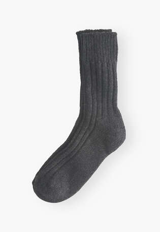 Wool blend socks, Charcoal, webstill