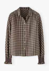 Checked shirt, Sage plum, webstill