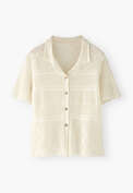 Knitted shirt, Ivory, webstill