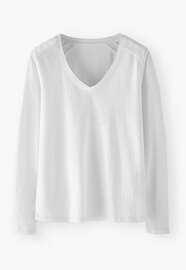 V-neck top, White, webstill