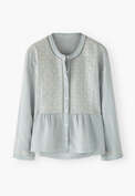 Embroidered blouse, Chalk blue, webstill