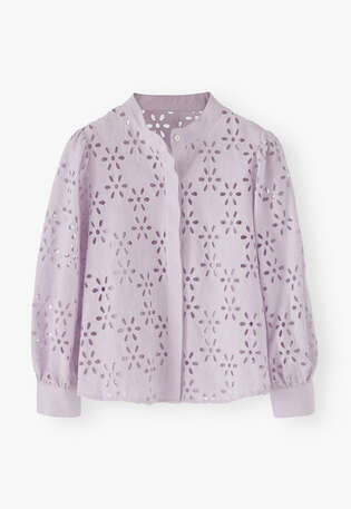 Cutwork blouse, Soft lavender, webstill