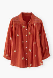 Embroidered blouse, Red, webstill