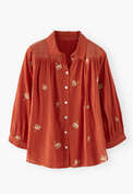 Embroidered blouse, Red, webstill