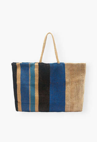 Large shopper bag, Natural blue, webstill