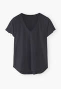V-neck top, Black, webstill