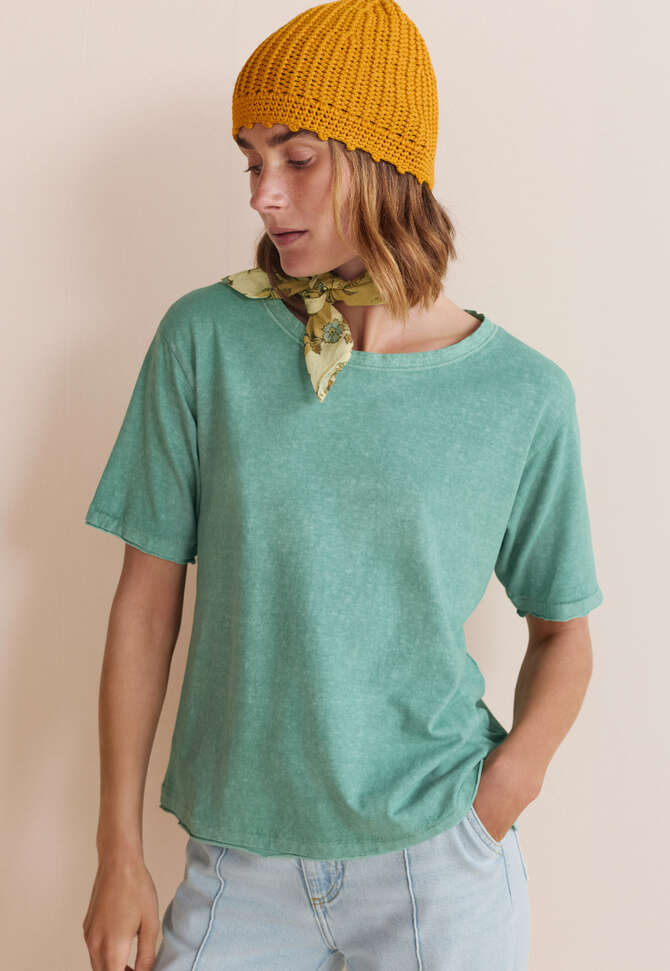 Boxy T-shirt, Turquoise, completeTheLook