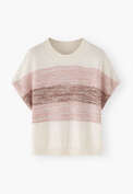 Striped sweater, Rose pearl, webstill