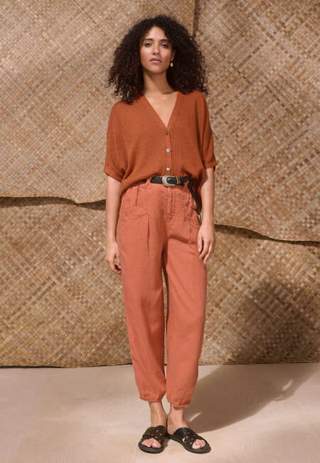 Balloon trousers, Brick, completeTheLook
