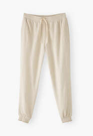 Panelled joggers, Warm ecru, webstill