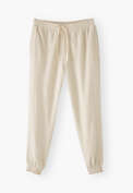Panelled joggers, Warm ecru, webstill