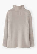 High-neck sweater, Ecru, webstill