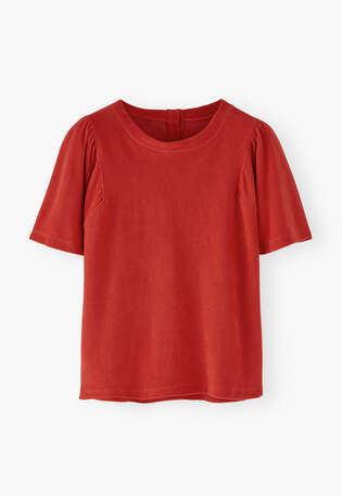 Towelling top, Crimson, webstill