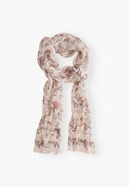 Printed scarf, Blush rose, webstill