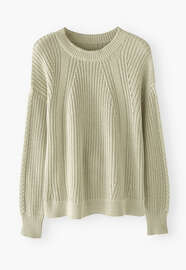Cable-knit sweater, Light sage, webstill