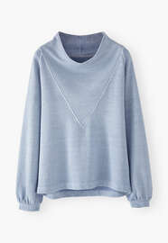 Cowl-neck sweater, Sky blue, webstill