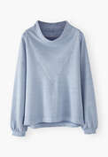 Cowl-neck sweater, Sky blue, webstill