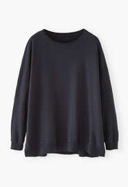 Drop-shoulder top, Deep indigo, webstill