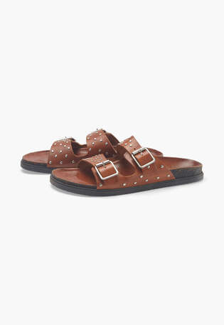 Studded sandals, Tan, webstill