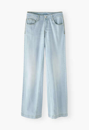 Full length wide-leg jeans, Light wash, webstill