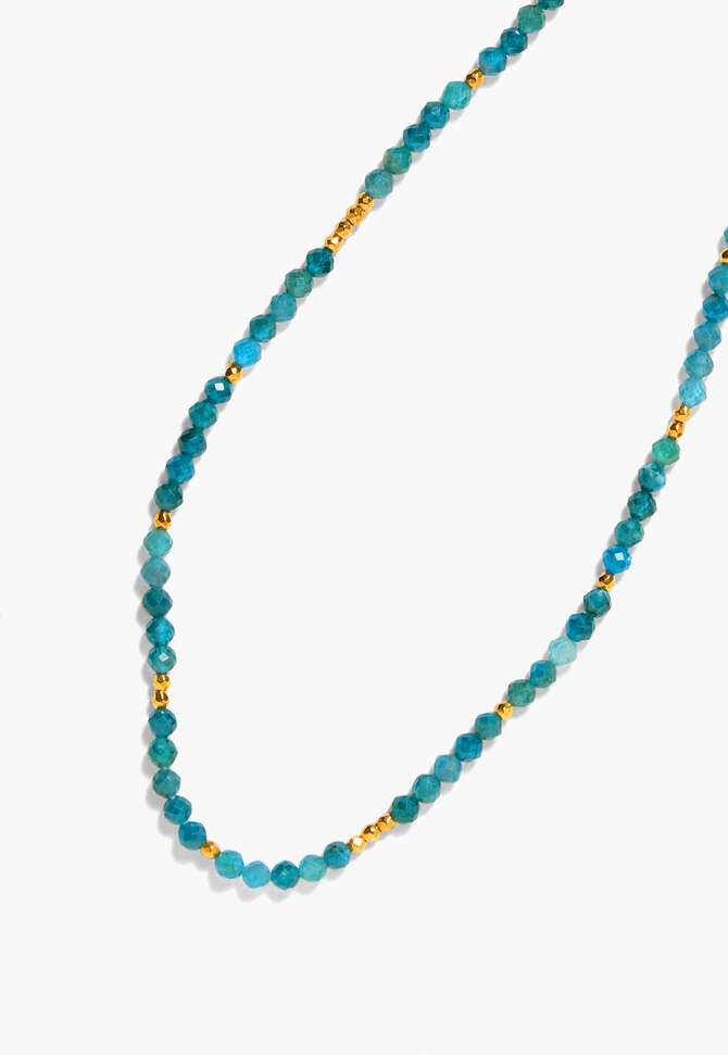 Beaded necklace, Aquamarine, completeTheLook