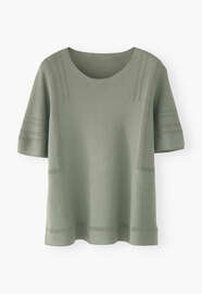 Short-sleeve sweater, Eucalyptus, webstill