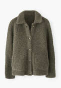 Knitted jacket, Khaki slate, webstill