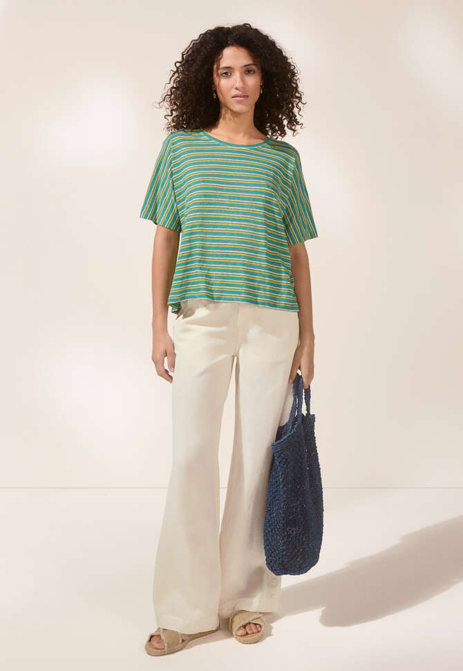 Striped T-shirt, Bay lime, completeTheLook