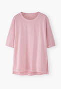 Longline T-shirt, Rose pink, webstill