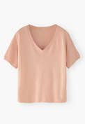 V-neck T-shirt, Light salmon, webstill