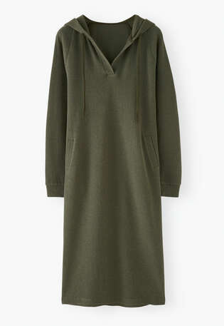 Sweatshirt dress, Dark green, webstill