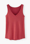 V-neck jersey vest, Ruby red, webstill