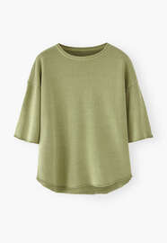 Loopback T-shirt, Leaf green, webstill