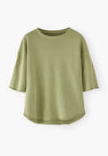Loopback T-shirt, Leaf green, webstill