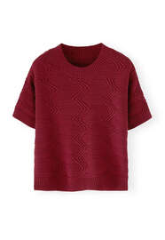 Zig-zag sweater, Red maroon, webstill
