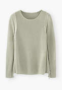 Mesh-stitch sweater, Light sage, webstill