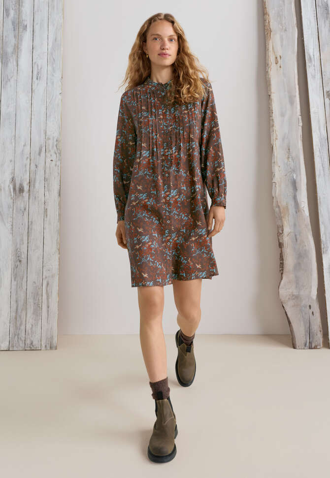 Printed shirtdress, Raspberry espresso, completeTheLook