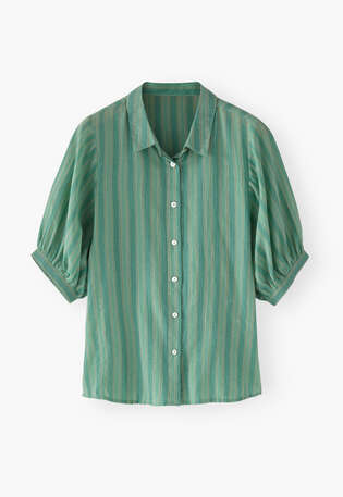 Striped blouse, Soft jade, webstill