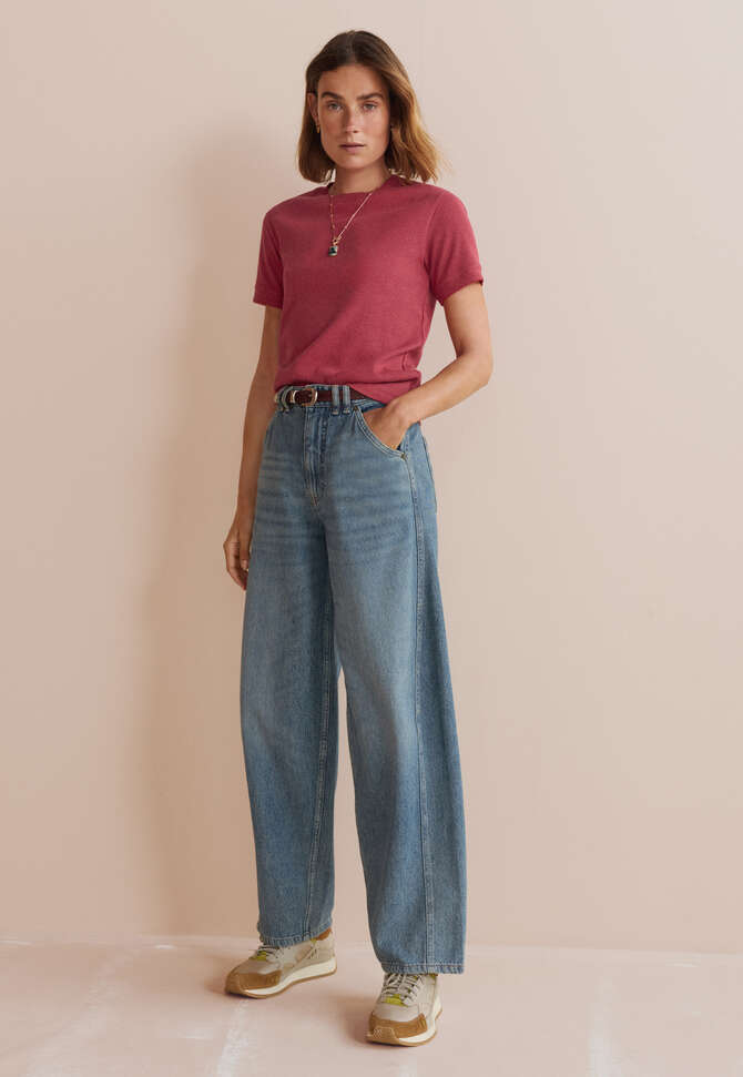 Seam-detailed jeans, Mid wash, completeTheLook