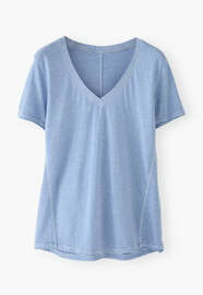 V-neck T-shirt, Ocean blue, webstill