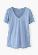 V-neck T-shirt, Ocean blue, webstill