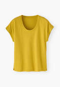 Rib T-shirt, Vivid yellow, webstill