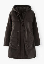 Parka coat, Charcoal, webstill