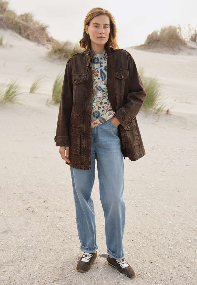 Printed jersey sweatshirt, Pearl denim, completeTheLook